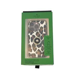 Kate Spade Spotted Leopard Printed iPhone 15 Pro Case